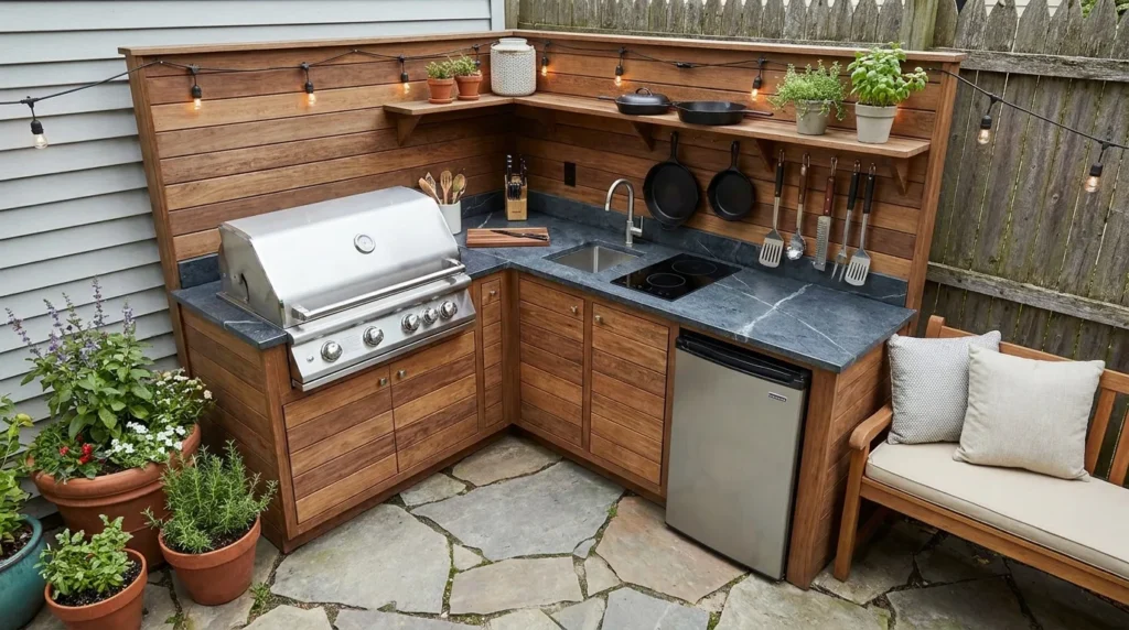 Compact Outdoor Kitchen — 18 Smart Outdoor Kitchen Ideas — image 01