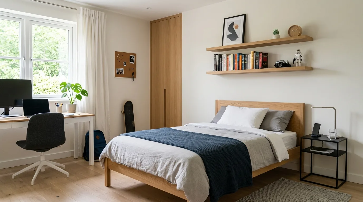 Modern Minimalist Bedroom — 18 Teenage Boys Bedroom Ideas — image 01