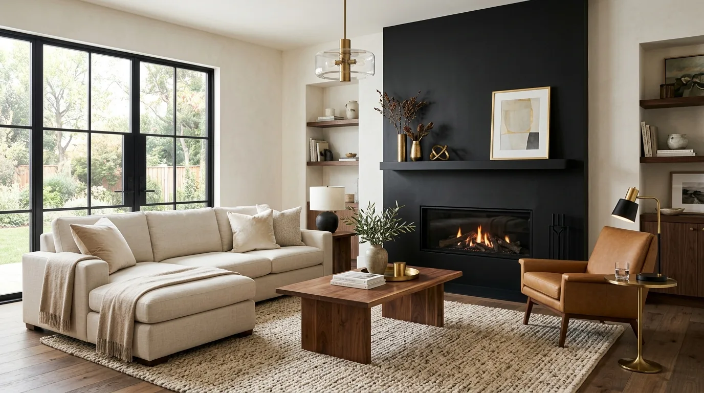 Black Fireplace Makeover — 15 Fireplace Makeover Ideas — image 02