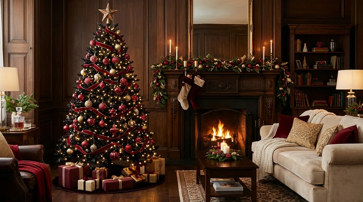 Black and Red Christmas Tree — 20 Black Christmas Tree Ideas — image 02