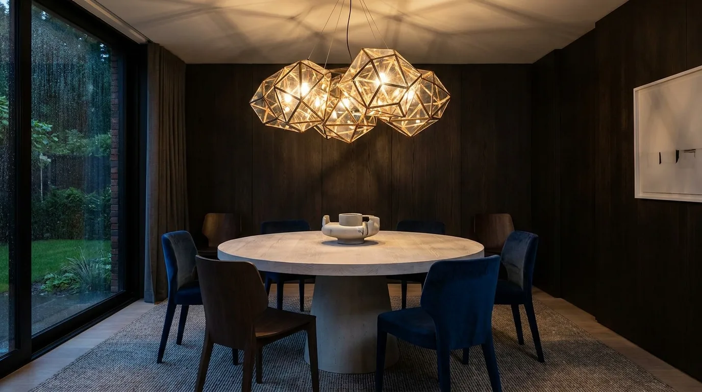 Statement Pendant Light — 17 Modern Dining Room Decor Ideas — image 02