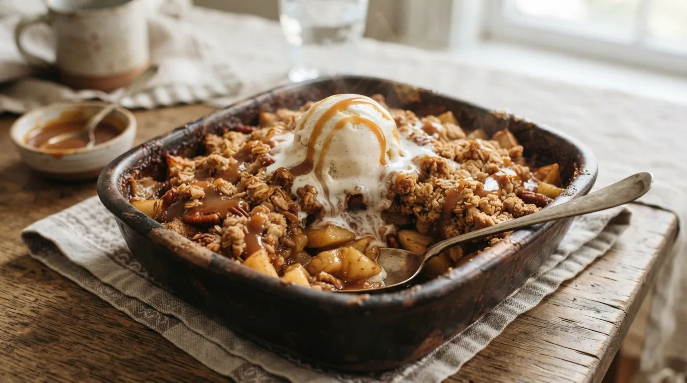 Apple Crisp with Salted Caramel — 15 Thanksgiving Dessert Ideas That Are Sure to Please Everyone — image 03