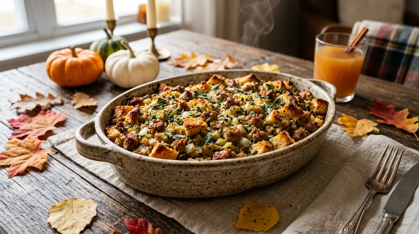 Homestyle Sausage and Herb Stuffing — 20 Insanely Good Thanksgiving Recipes to Try This Year — image 03