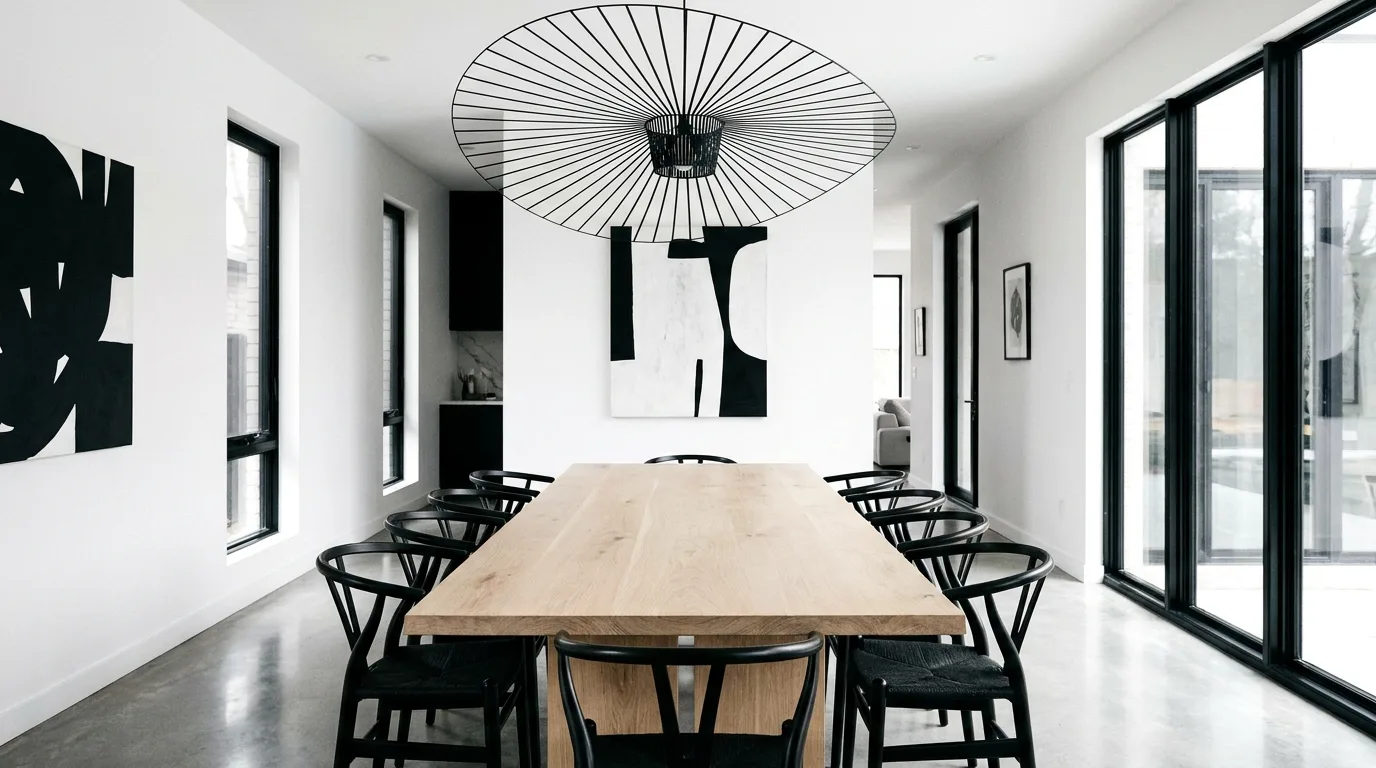 Black and White Dining Room — 17 Modern Dining Room Decor Ideas — image 04