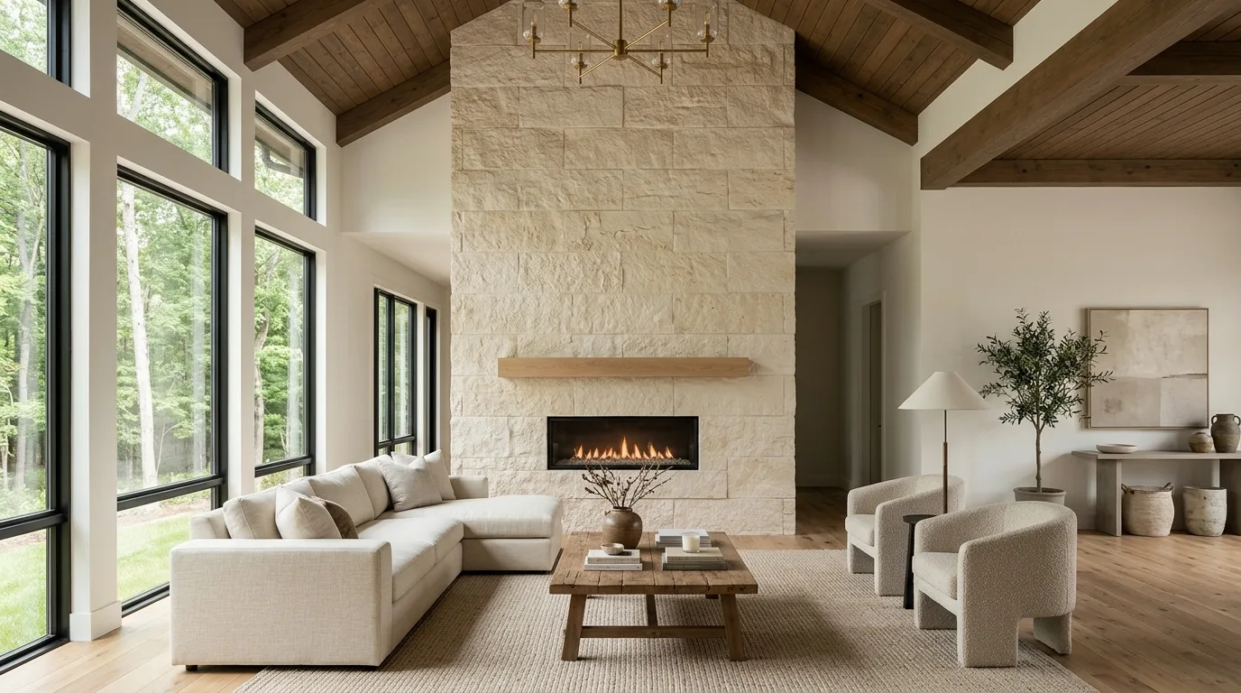 Create a Floor-to-Ceiling Fireplace — 15 Fireplace Makeover Ideas — image 06