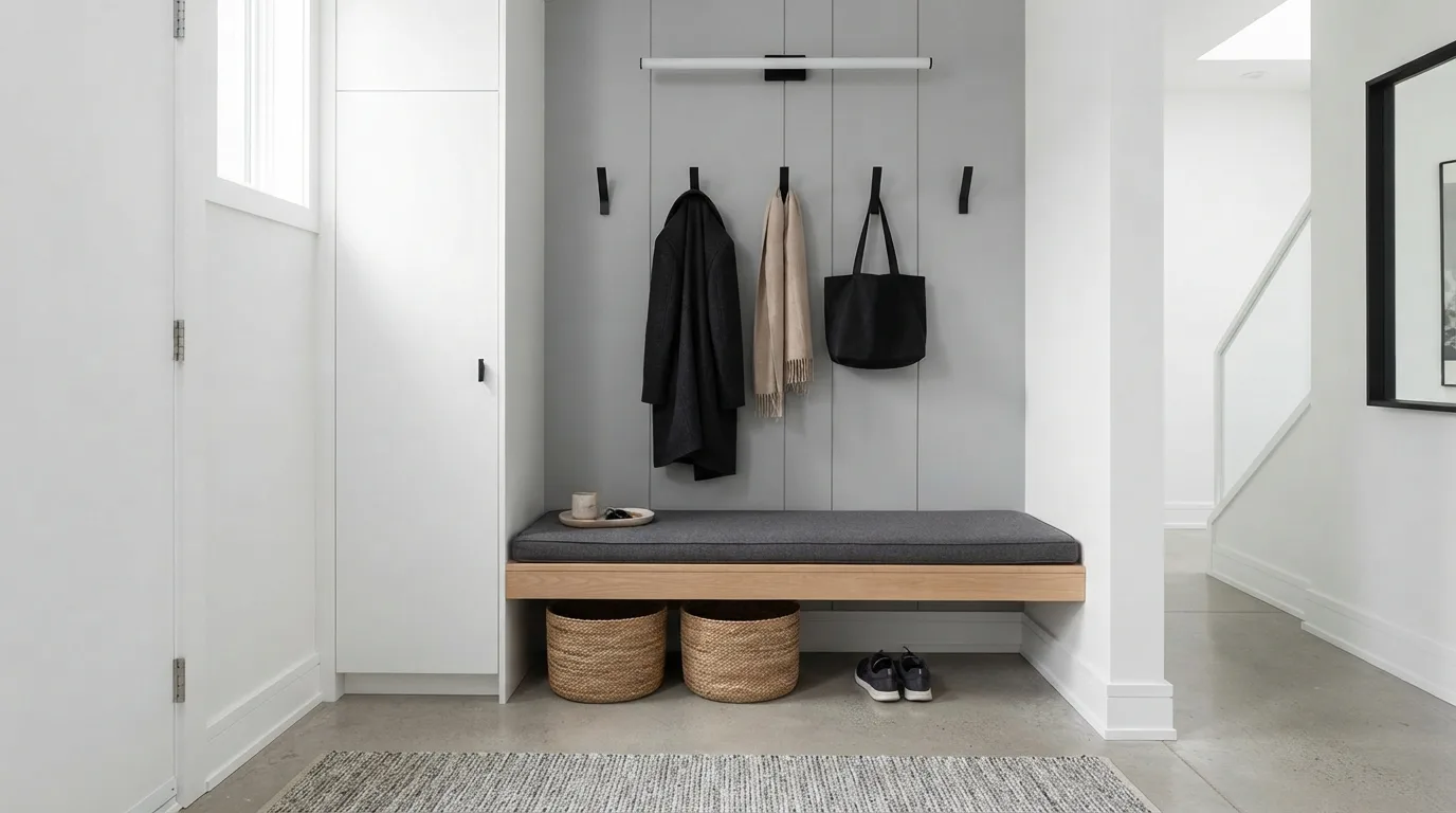 Modern Small Mudroom — 18 Small Mudroom Ideas for Entryways — image 06