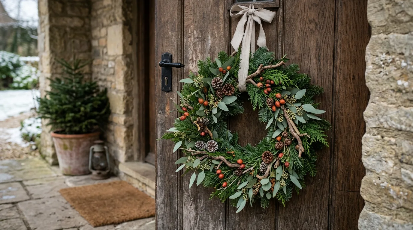 Natural Christmas Wreath — 20 Natural Christmas Decor Ideas — image 06