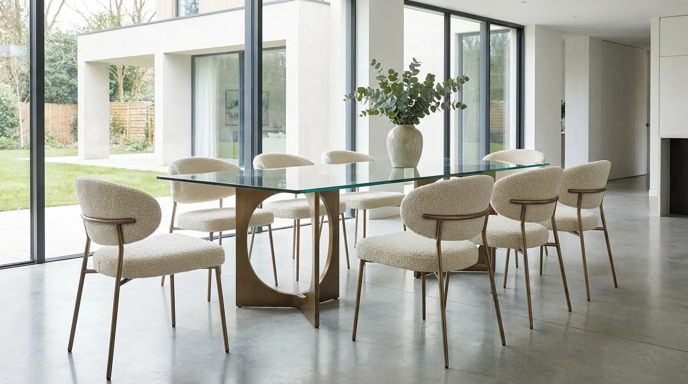 Elegant Glass Dining Table — 17 Modern Dining Room Decor Ideas — image 07