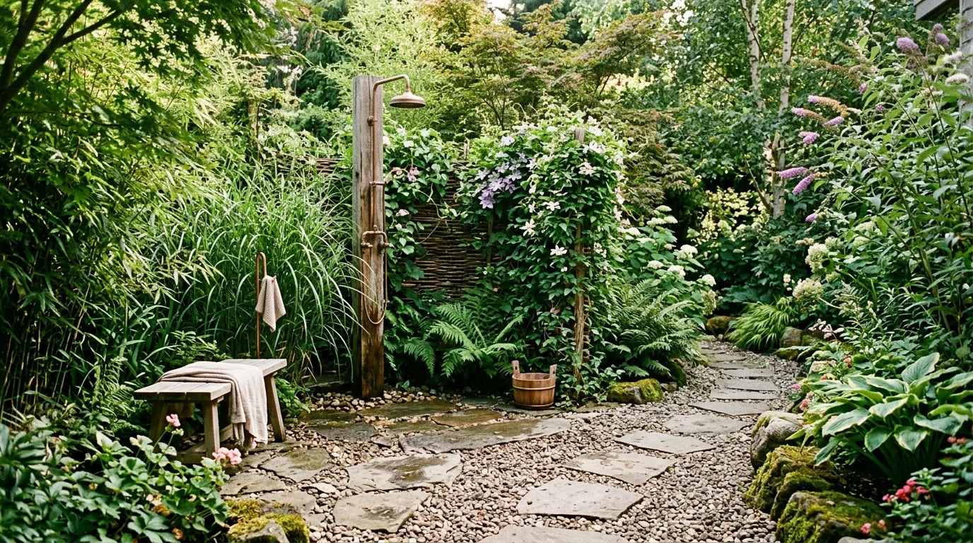 Garden Outdoor Shower — 15 Outdoor Bathroom Ideas — image 07