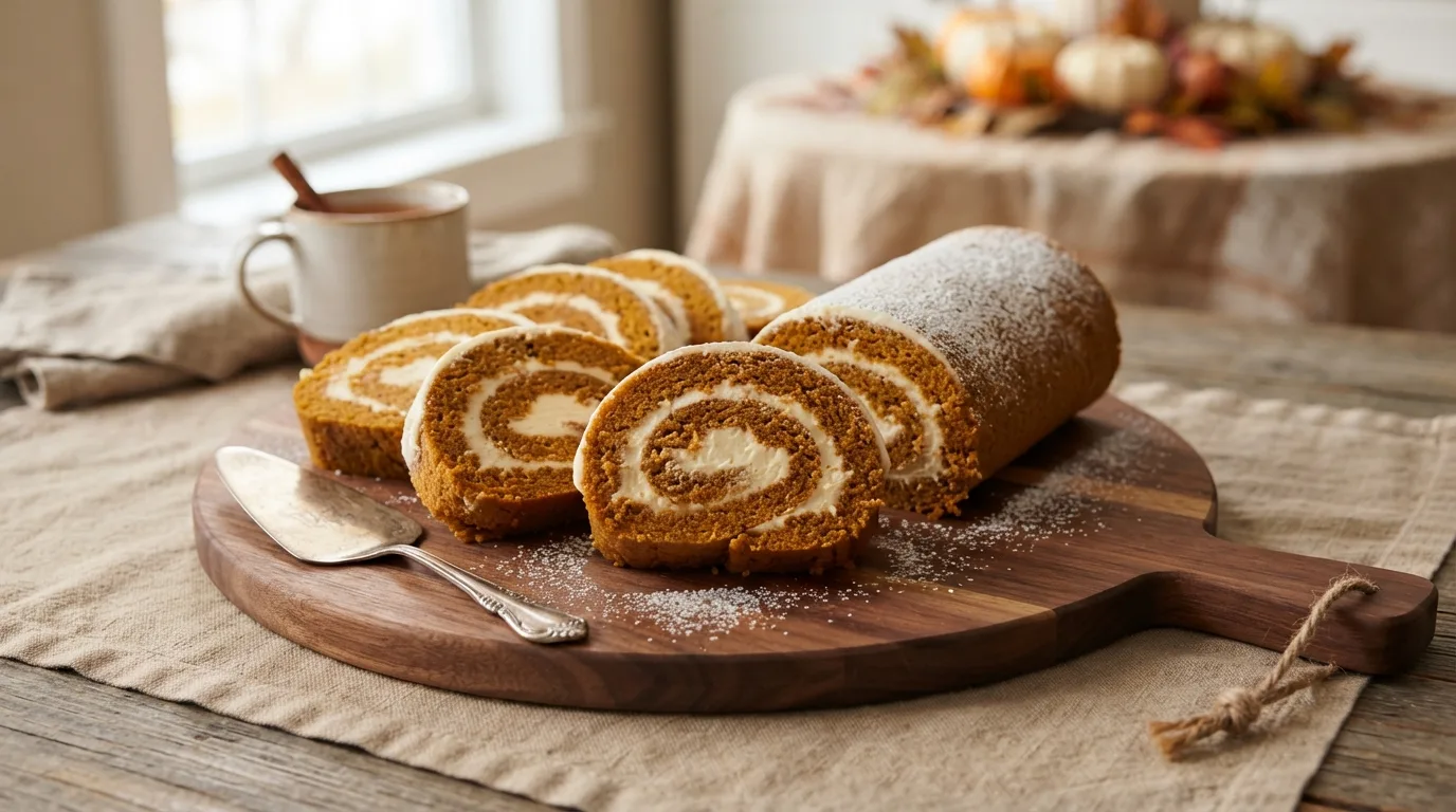 Pumpkin Roll with Cream Cheese Filling — 15 Thanksgiving Dessert Ideas That Are Sure to Please Everyone — image 07