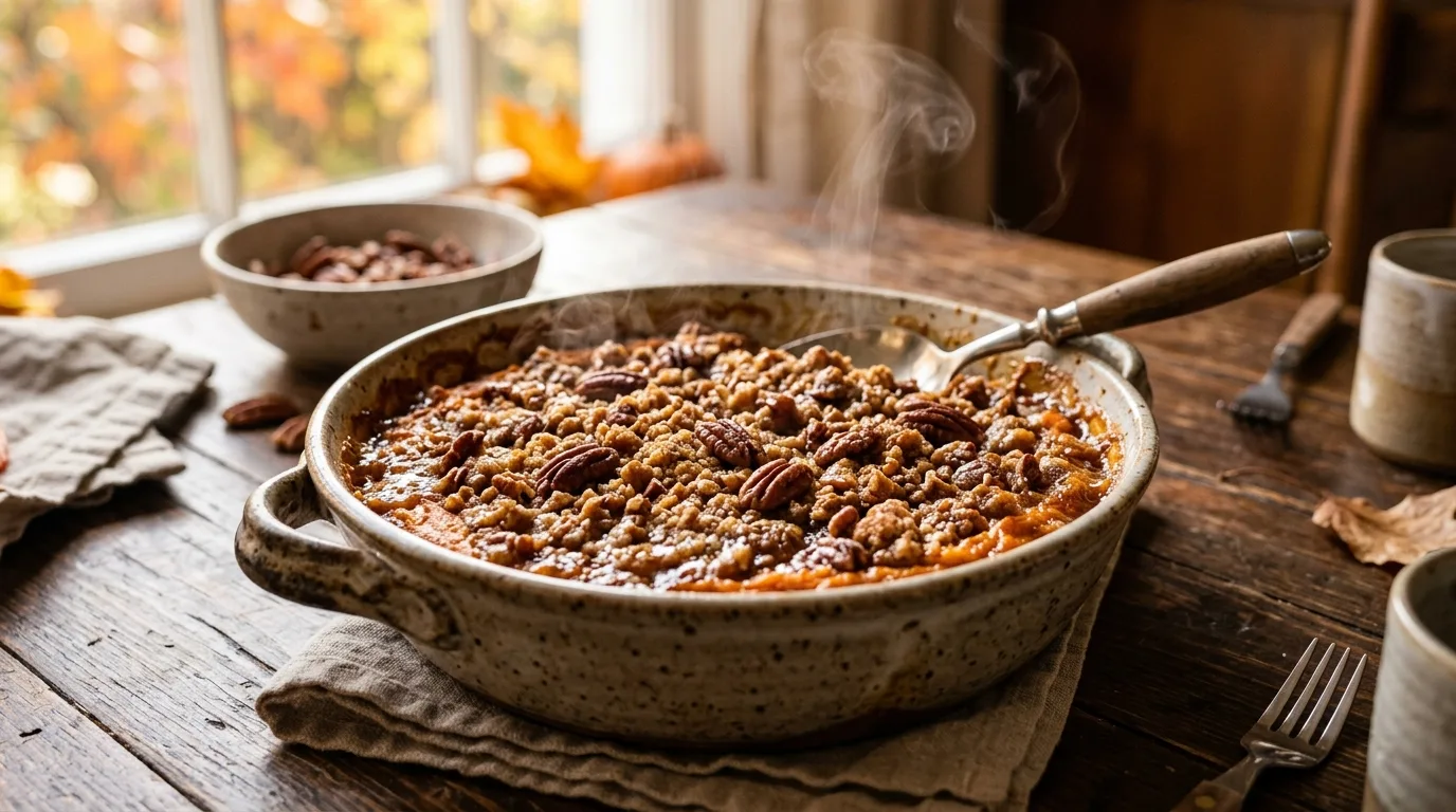 Sweet Potato Casserole with Pecan Streusel — 20 Insanely Good Thanksgiving Recipes to Try This Year — image 07