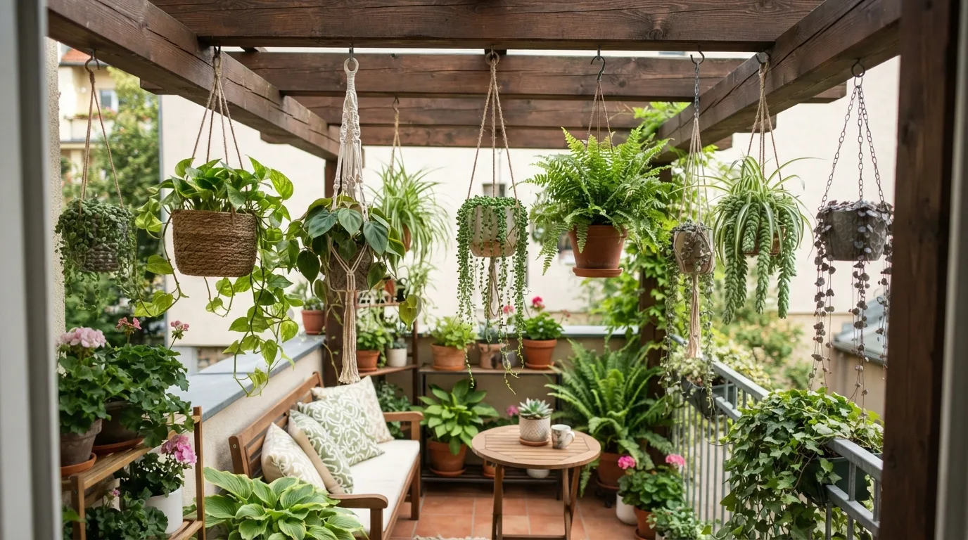 Hanging Planters — 18 Small Patio Decorating Ideas — image 08