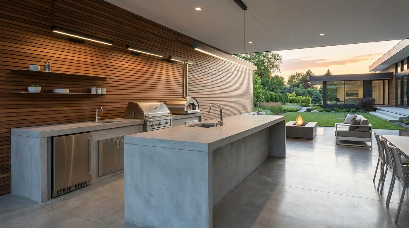 Modern Outdoor Kitchen — 18 Smart Outdoor Kitchen Ideas — image 08