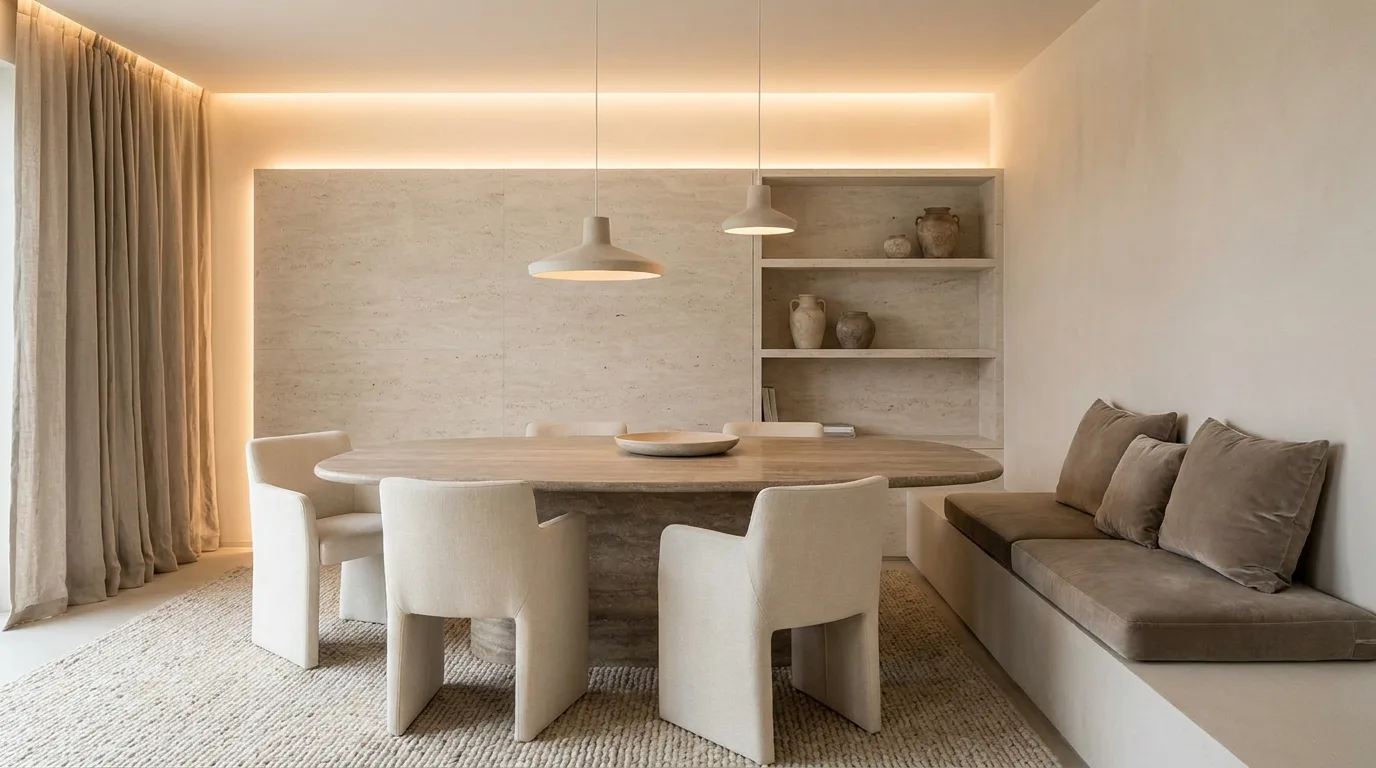 Neutral Modern Dining Room — 17 Modern Dining Room Decor Ideas — image 08
