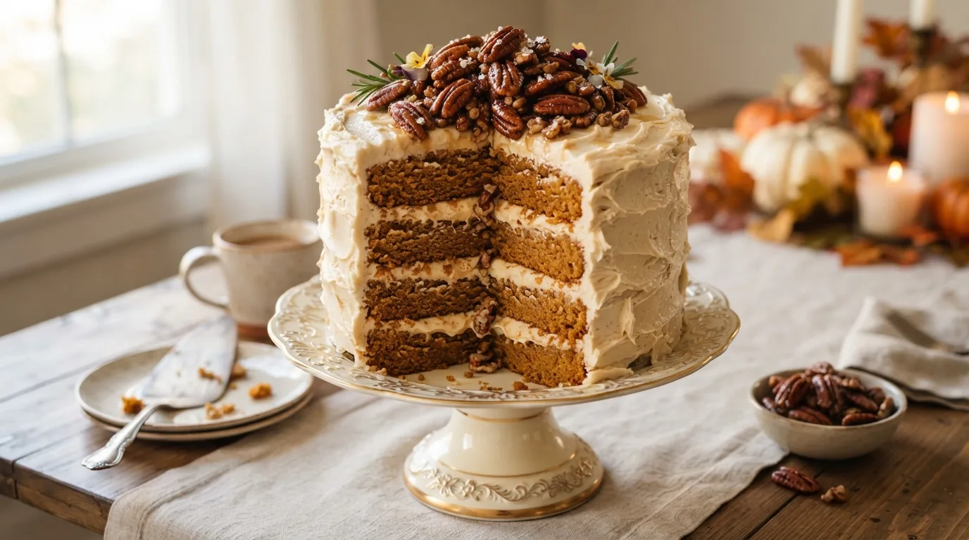 Pumpkin Spice Layer Cake — 15 Thanksgiving Dessert Ideas That Are Sure to Please Everyone — image 10