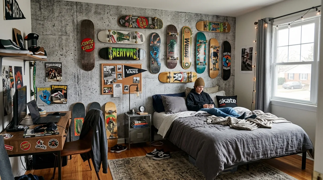 Skateboard-Inspired Bedroom — 18 Teenage Boys Bedroom Ideas — image 10