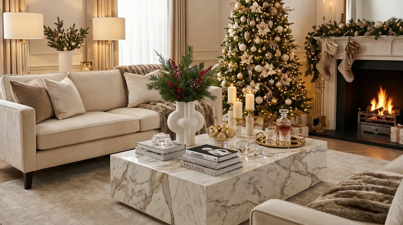 Luxury Christmas Coffee Table — 22 Luxury Christmas Decor Ideas — image 11
