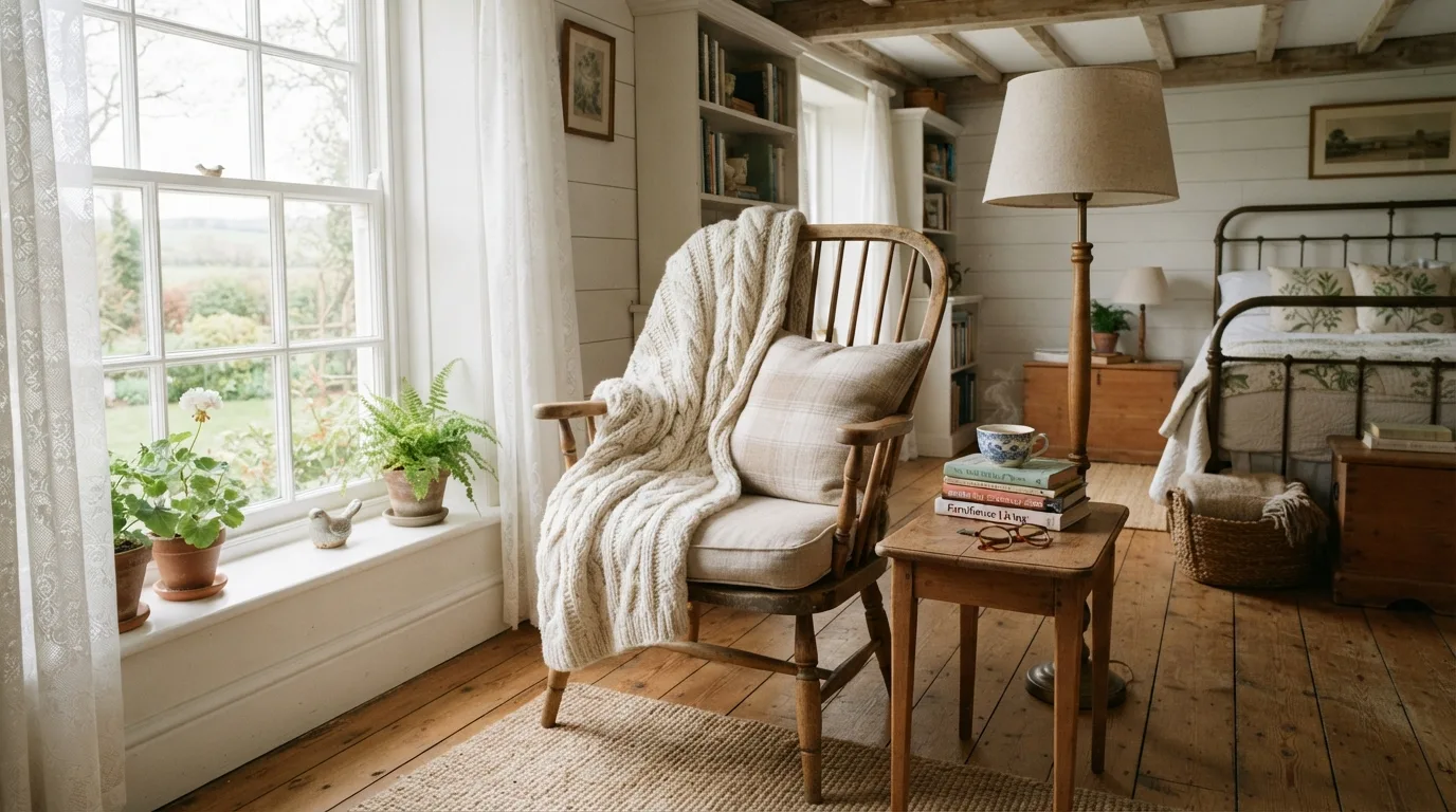 Farmhouse Bedroom with a Cozy Reading Corner — 15 Farmhouse Bedroom Design Ideas — image 13