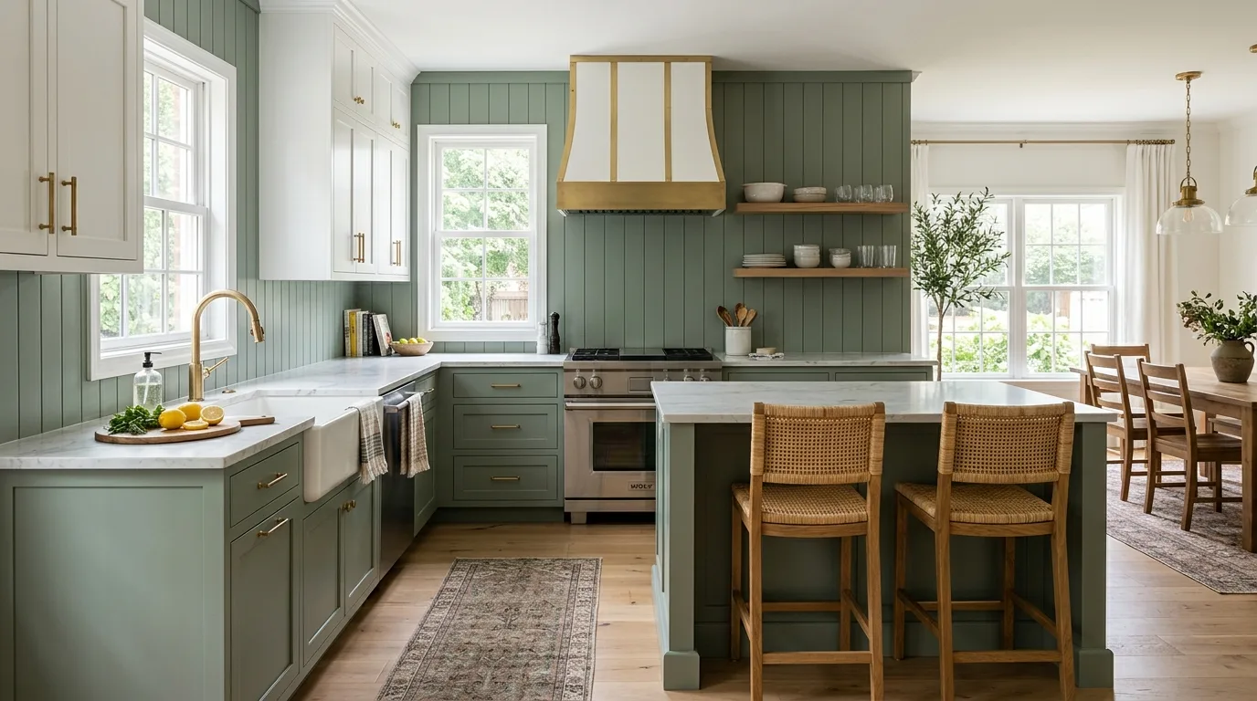 Two-Tone Shiplap Backsplash — 15 Kitchen Shiplap Backsplash Ideas — image 13