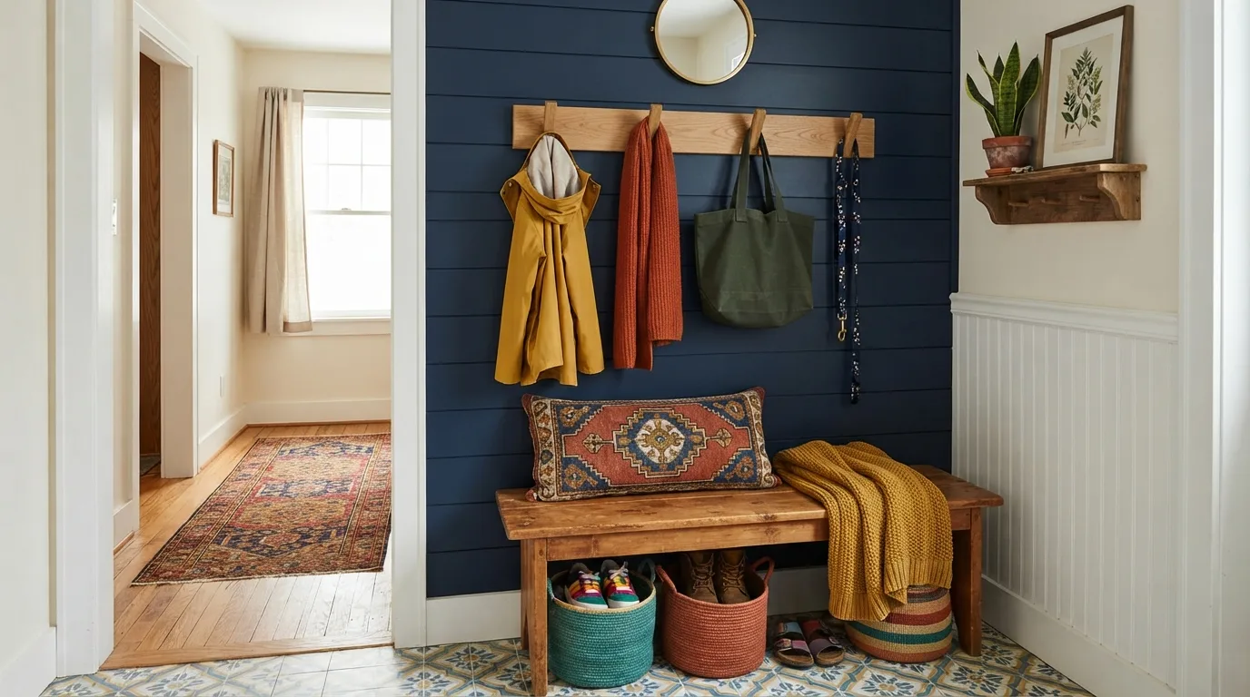 Colorful Small Mudroom — 18 Small Mudroom Ideas for Entryways — image 15