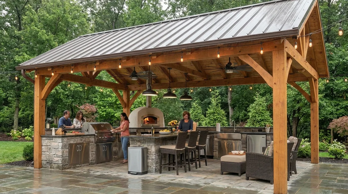 Covered Outdoor Kitchen — 18 Smart Outdoor Kitchen Ideas — image 15
