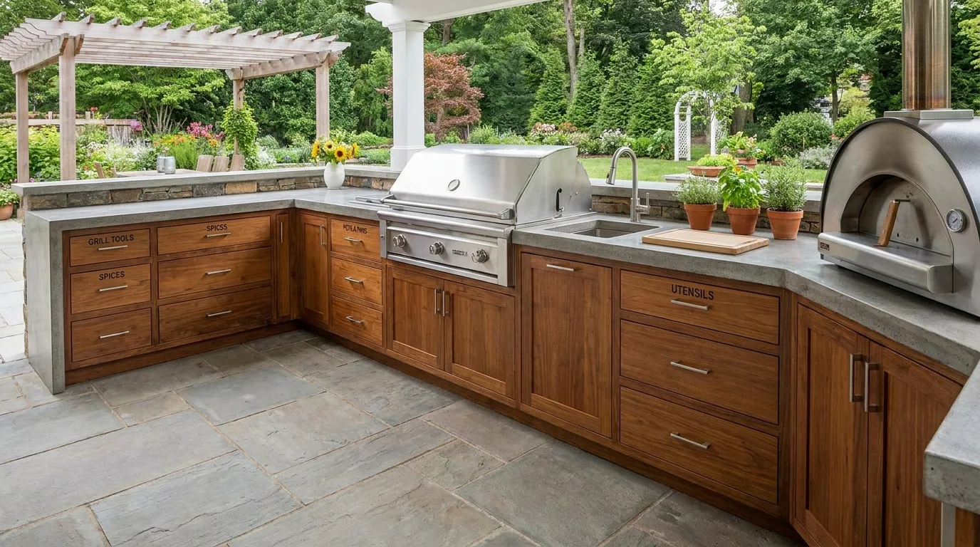 Outdoor Kitchen with Plenty of Storage — 18 Smart Outdoor Kitchen Ideas — image 16