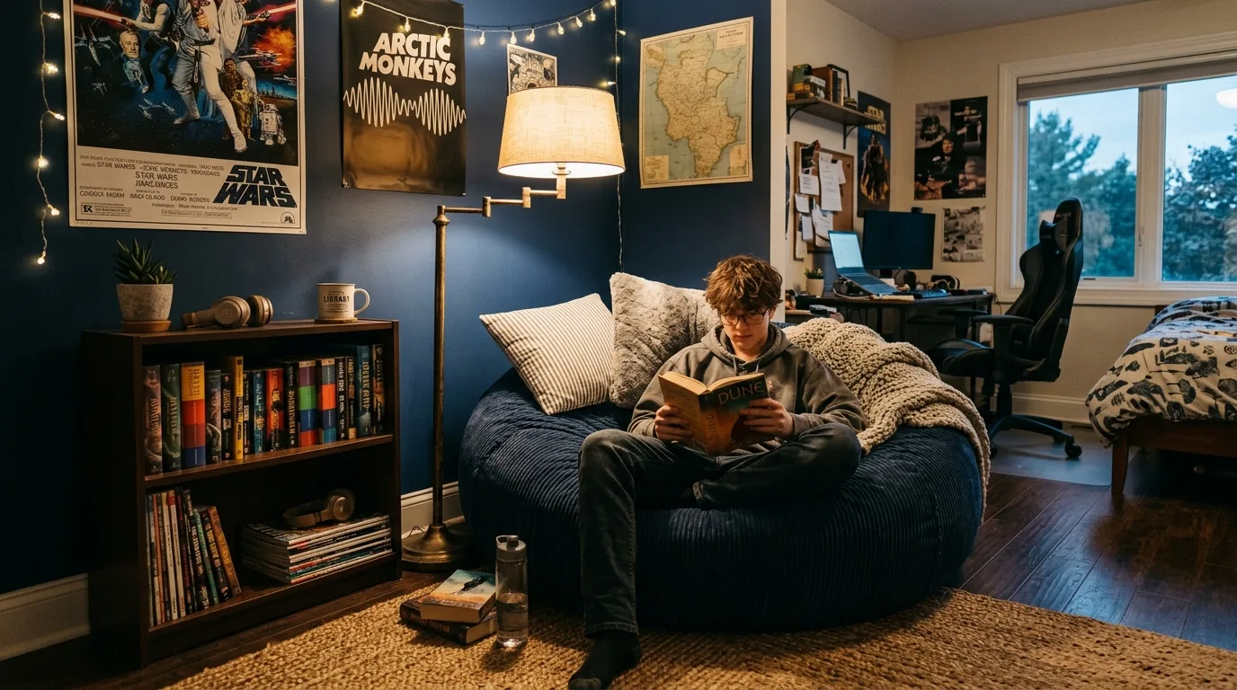 Cozy Reading and Relaxation Corner — 18 Teenage Boys Bedroom Ideas — image 16
