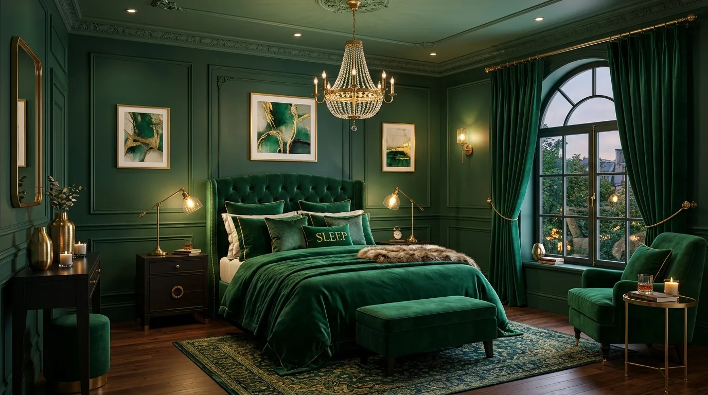 Luxury Green Bedroom — 20 Green Bedroom Ideas — image 20