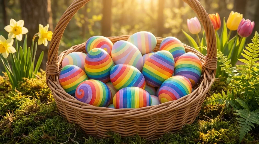 Pastel watercolor Easter eggs with soft hand-painted colors