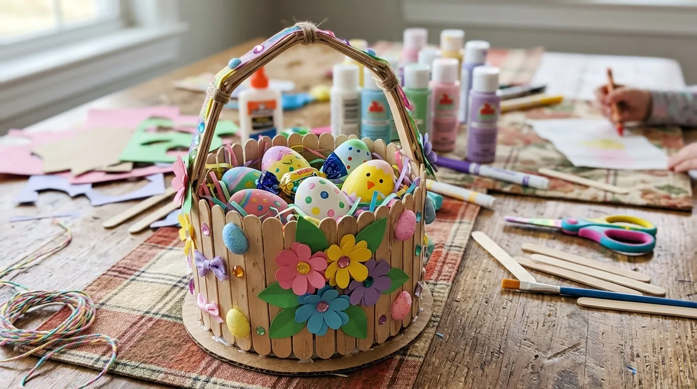 Recycled cardboard tube Easter chicks for kids