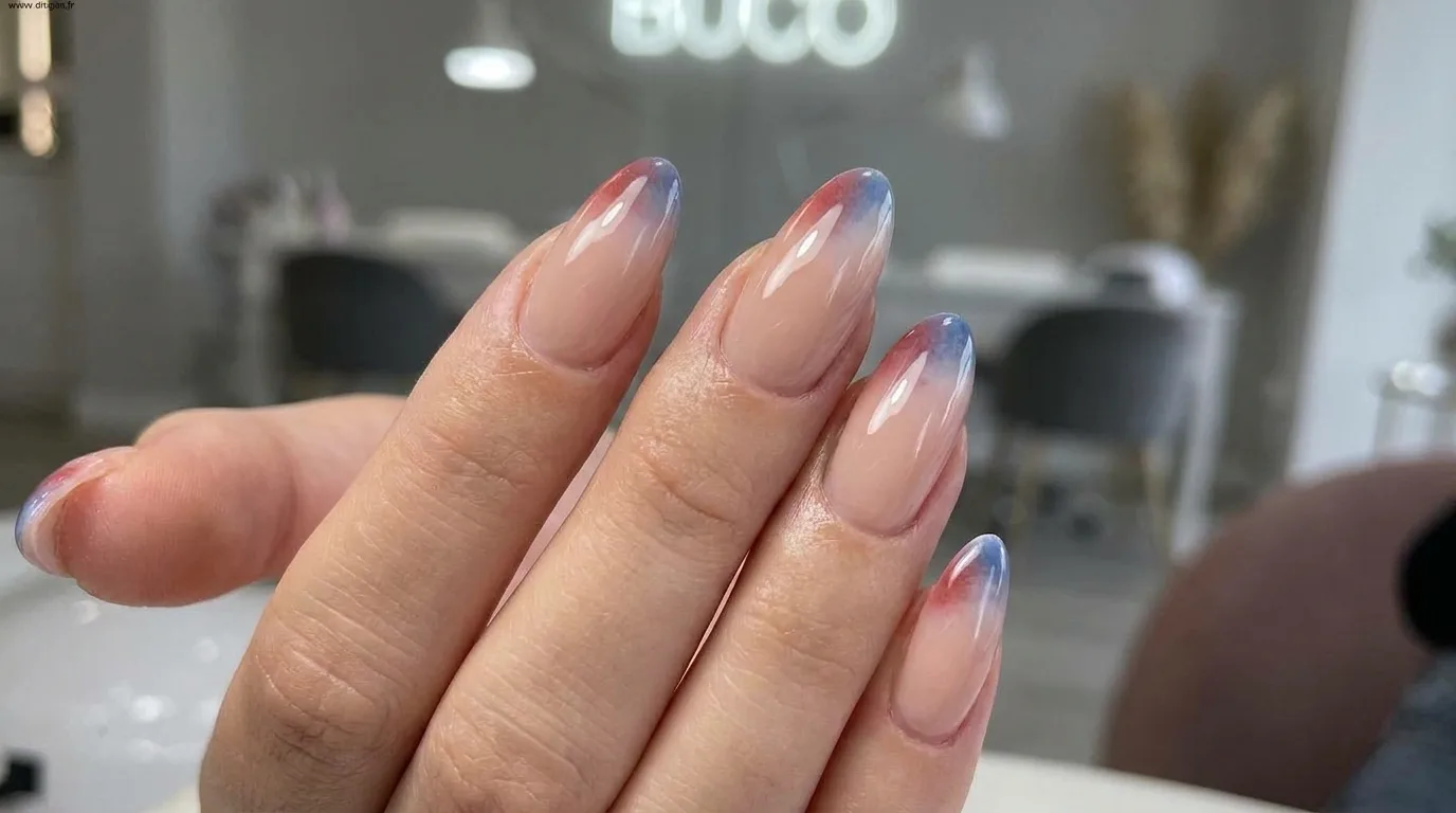 Stars and stripes 4th of July nail art