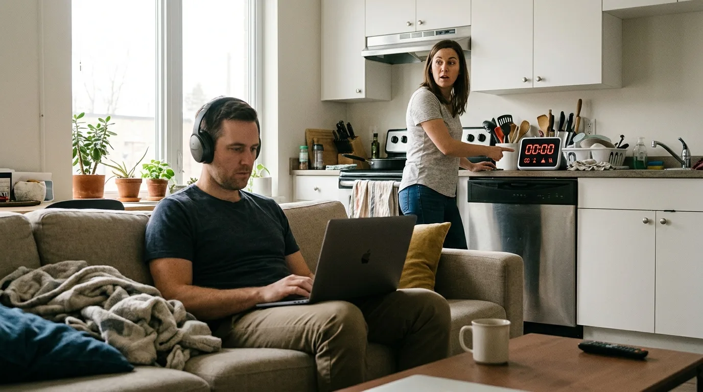 Adult turning up television volume as a possible hearing warning sign
