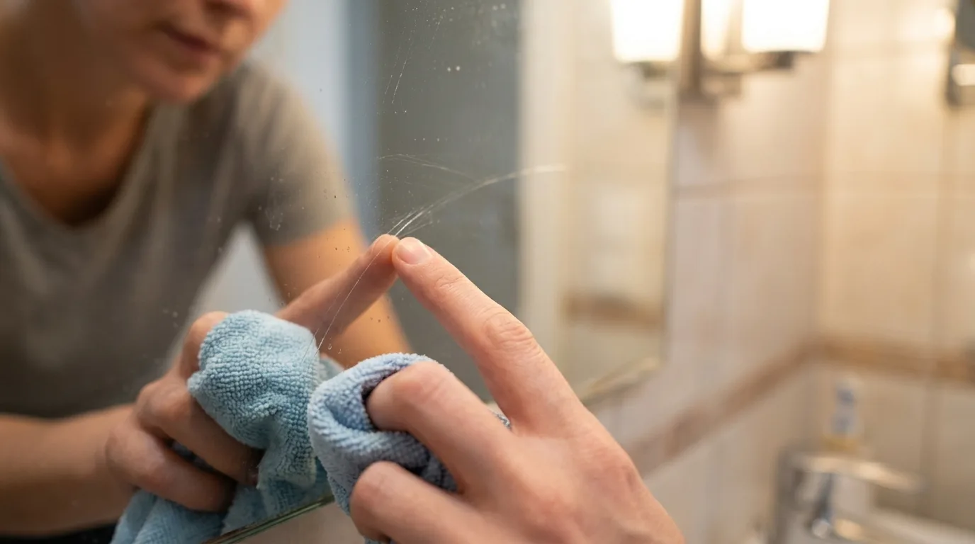 Using white toothpaste to polish a minor glass scratch