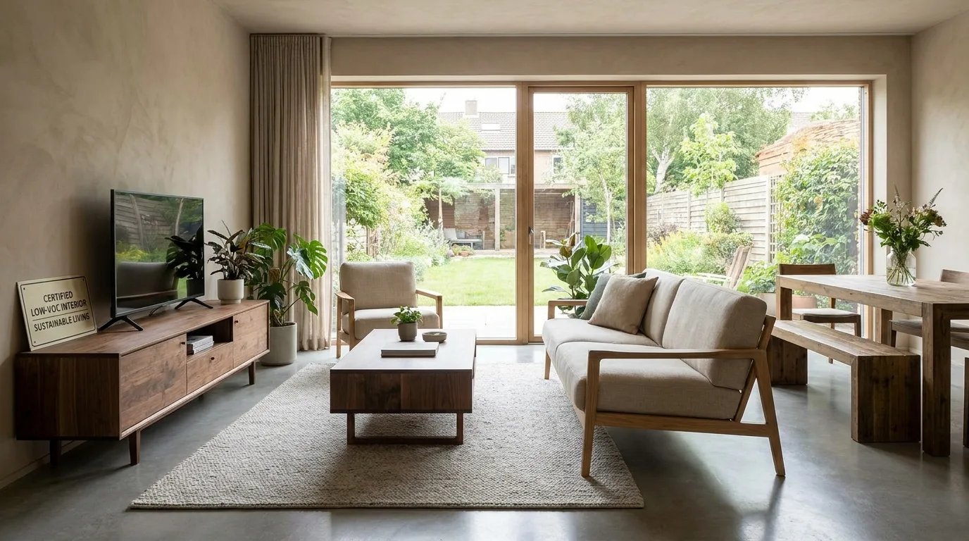 Recycled metal furniture in a stylish home.