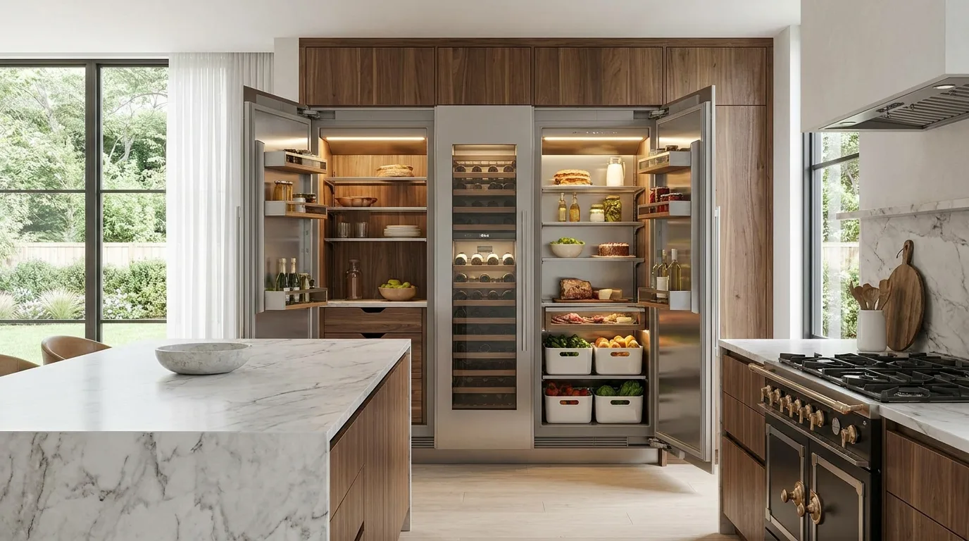 Spacious modern refrigerator with organized shelves and flexible storage