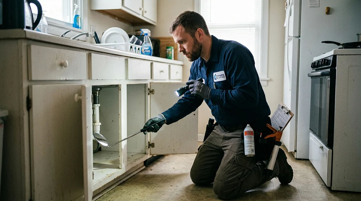 Clean rental kitchen showing tenant habits that help prevent pests