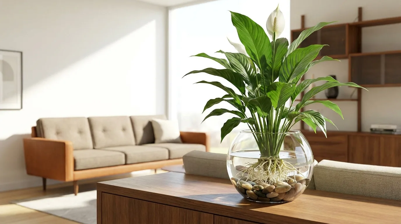 Heartleaf philodendron cuttings growing in water