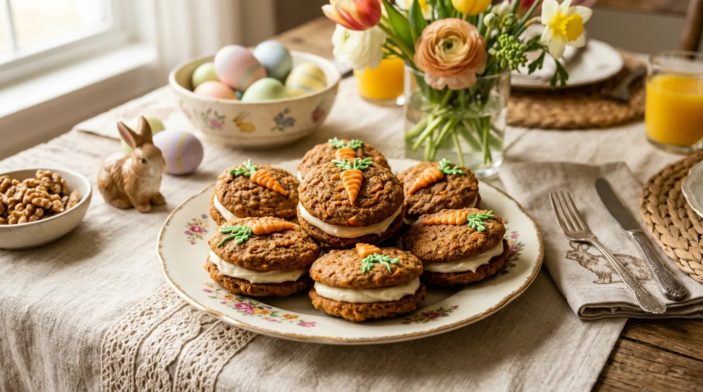 Pastel Easter egg cookies covered with colorful sprinkles on a festive spring platter