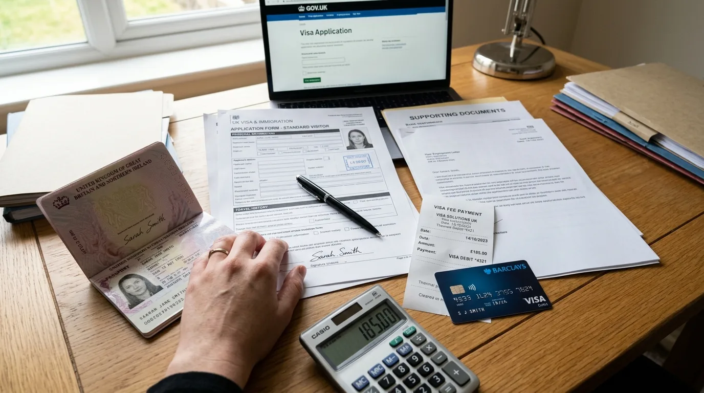 Hotel reservation proof prepared for a visa application