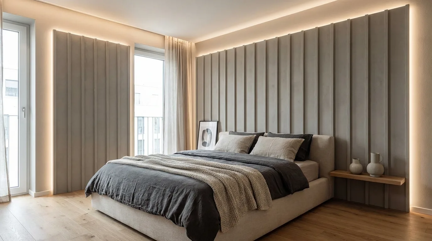 White POP ceiling framed by a soft-gray recessed border