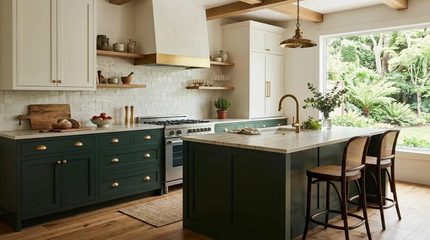 Charcoal gray and light gray two-tone kitchen laminate design