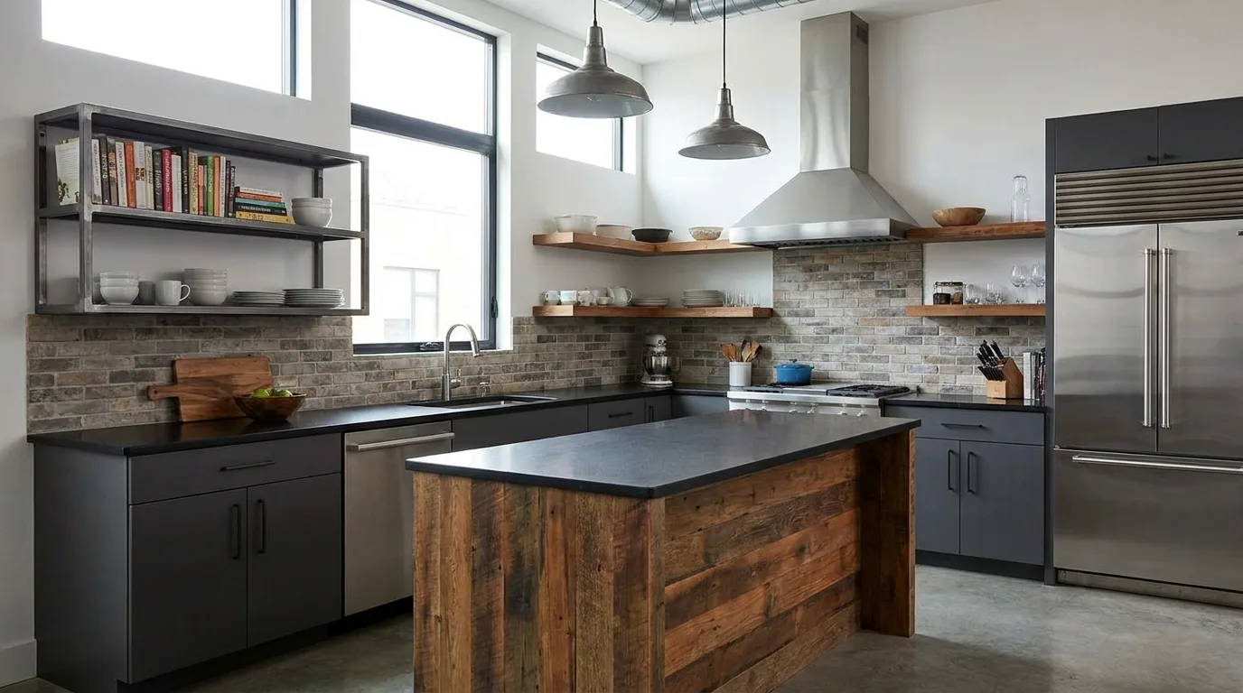 Black quartz countertop with delicate white veining