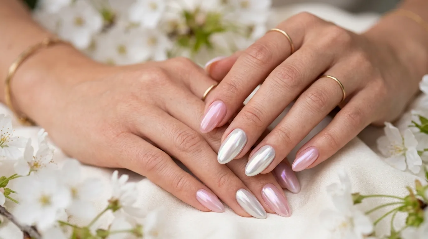Soft butter yellow April nails