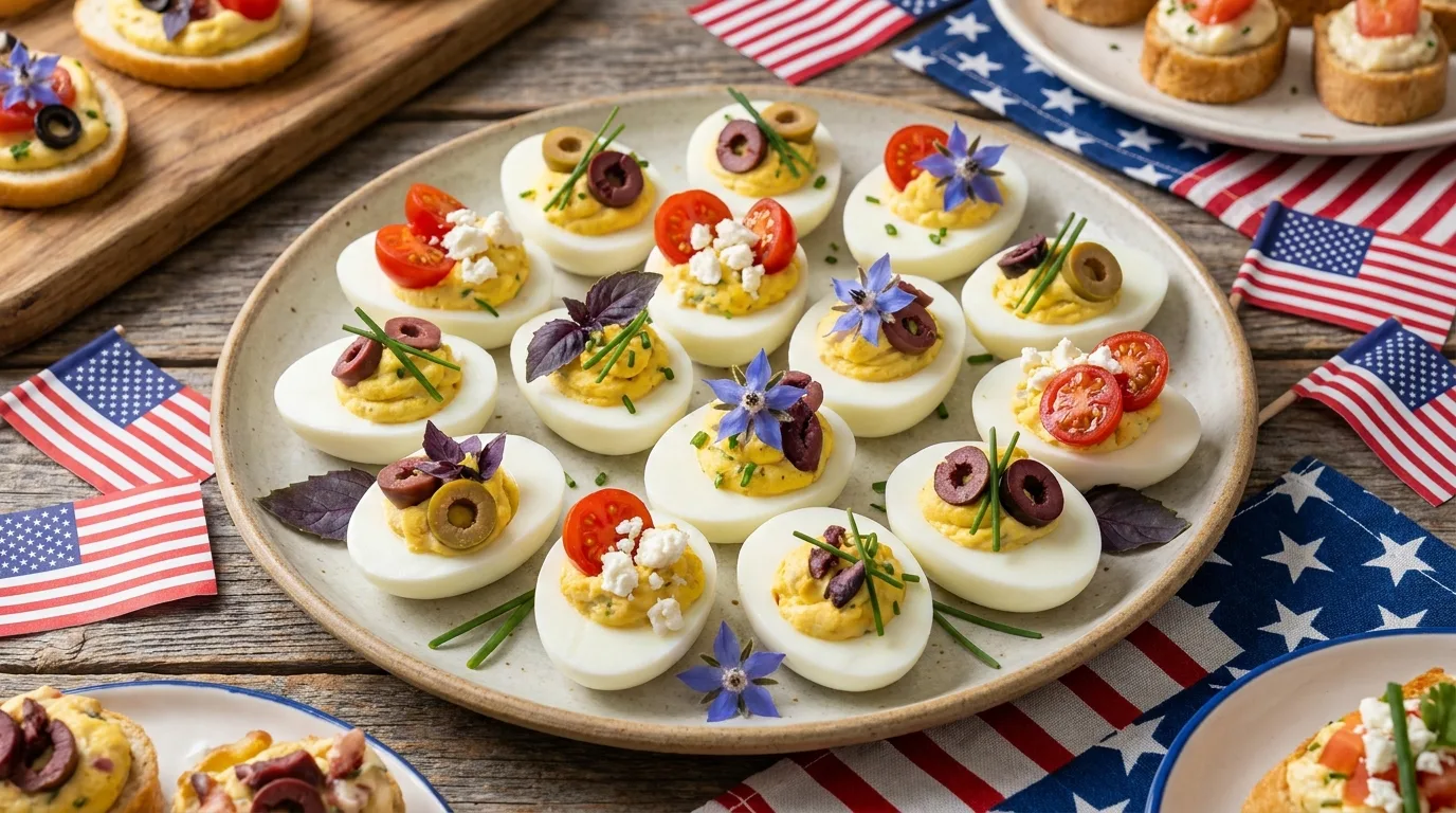 Creamy red-skinned potato salad for a Fourth of July buffet