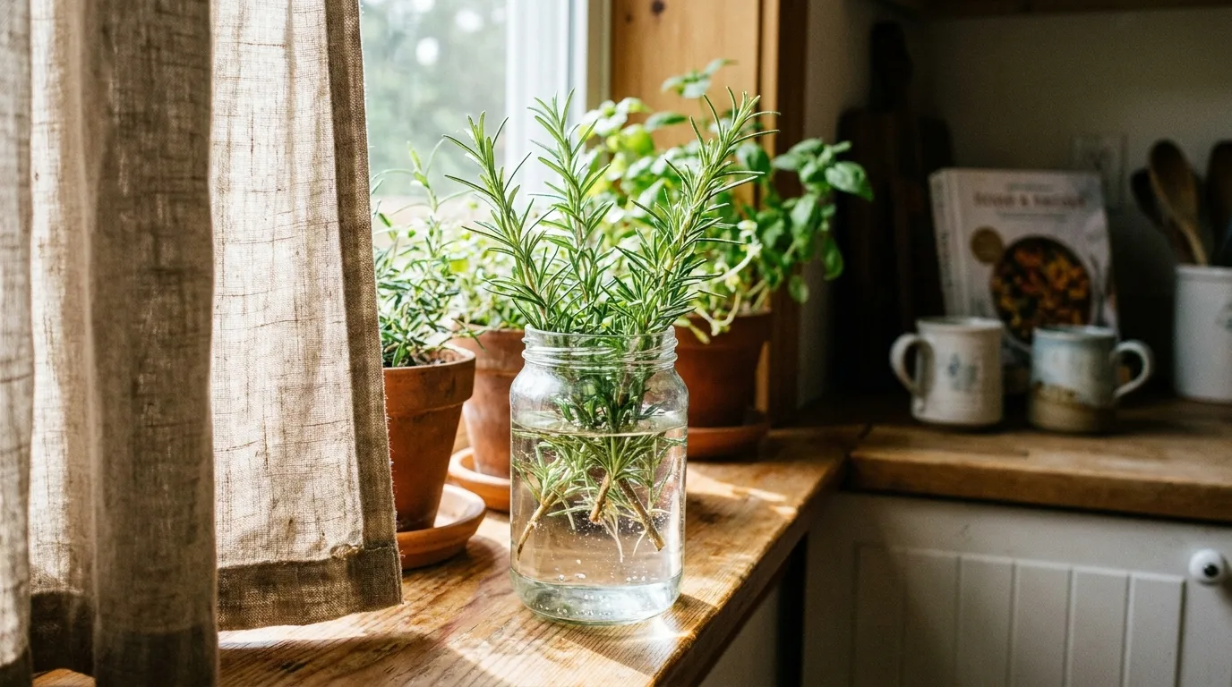 Tradescantia cuttings growing in water with colorful foliage