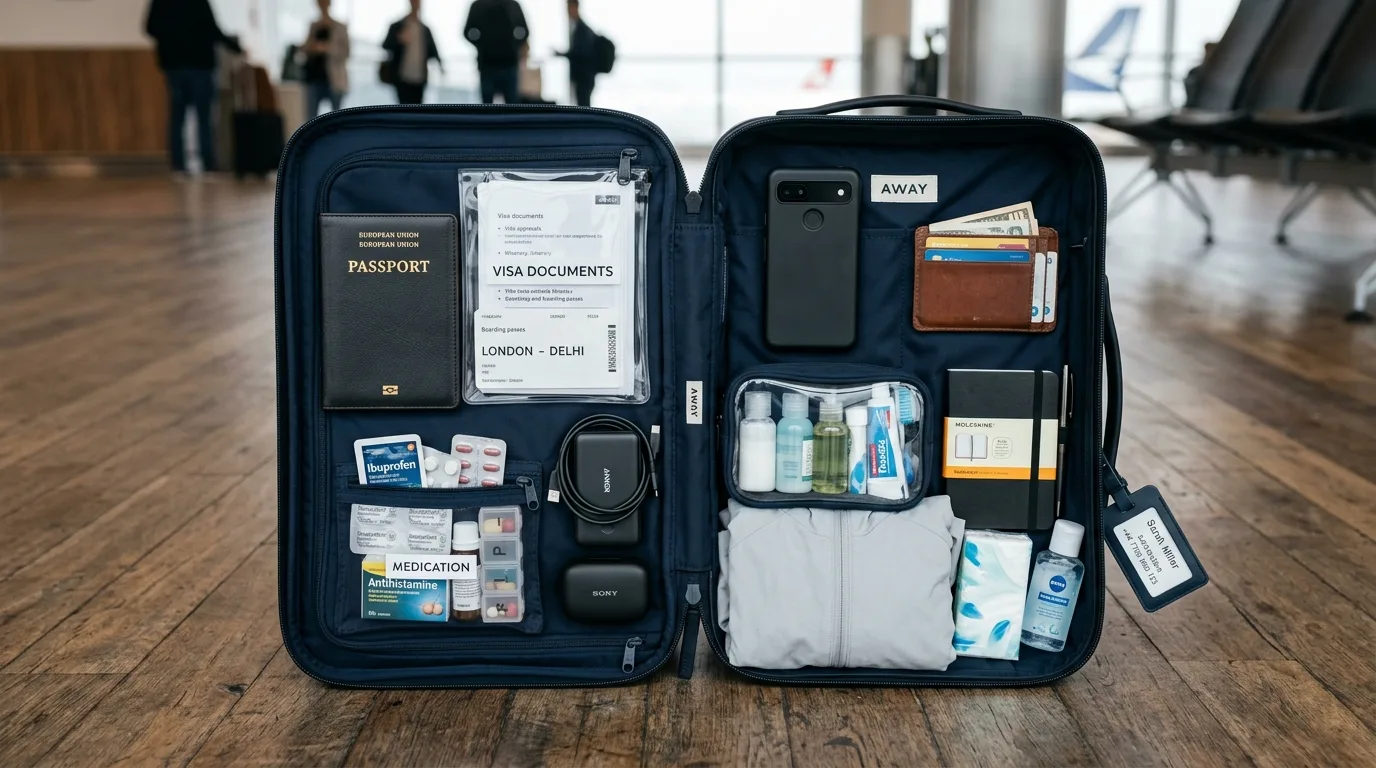 Return flight itinerary for international travel