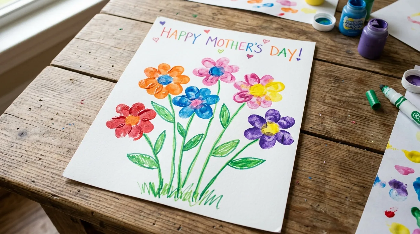 Handmade floral bookmark for Mom