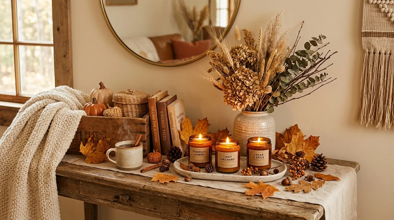 Scented candle helping create a welcoming guest atmosphere