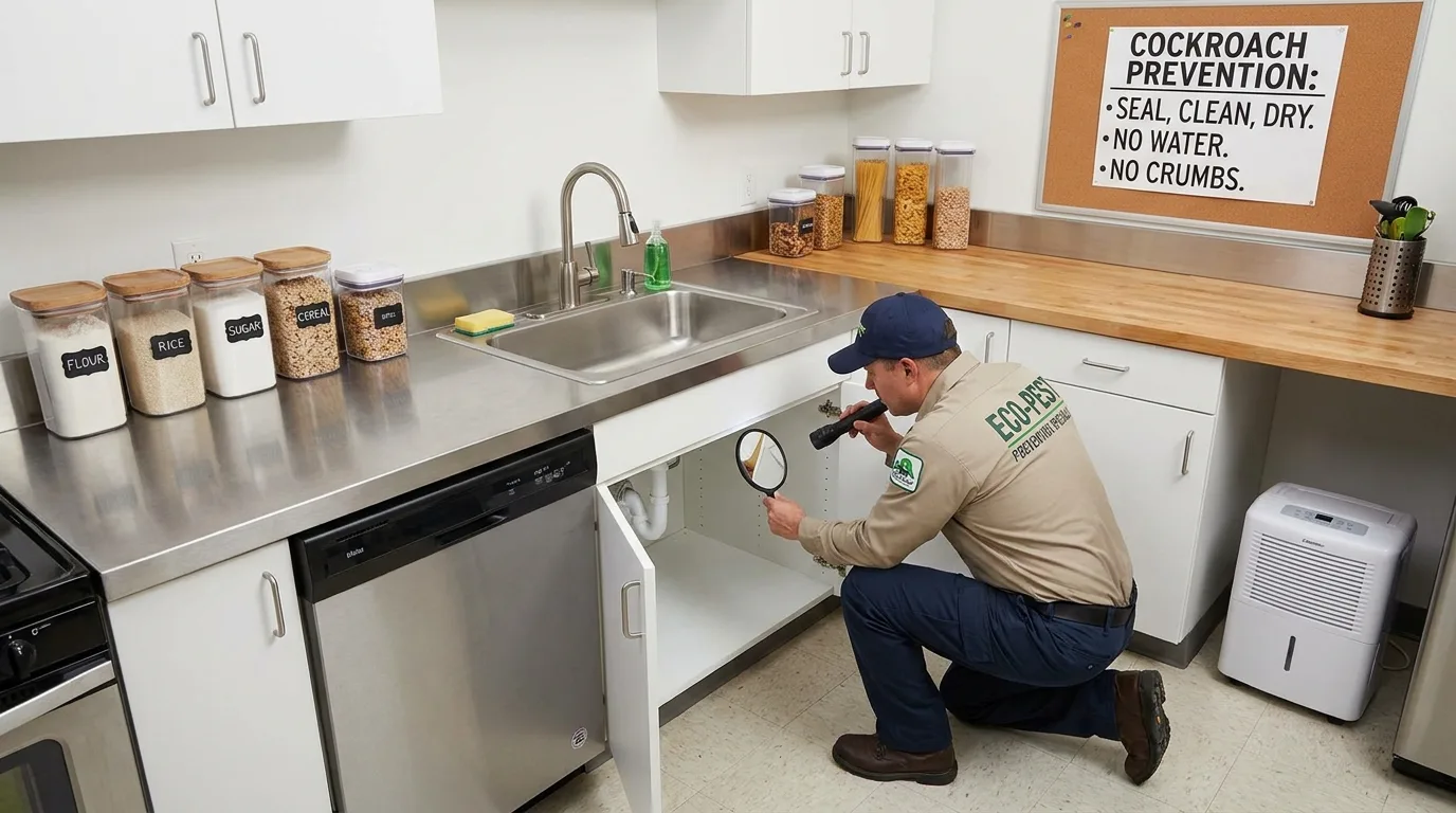 Professional bed bug inspection of a bedroom