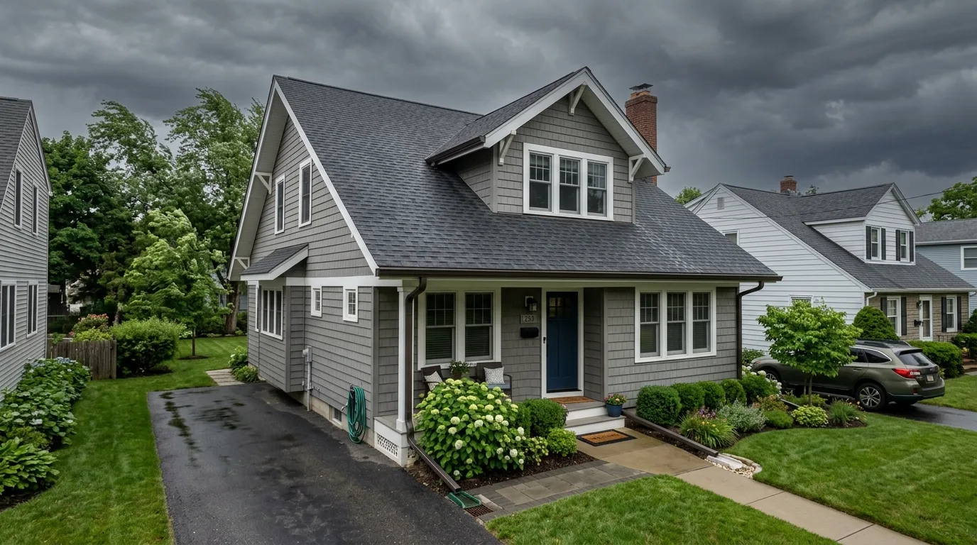 Well-ventilated attic with properly installed insulation beneath a residential roof.